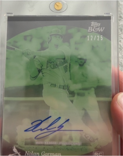 2023 Topps Black & White #41-A Nolan Gorman — front