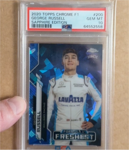 2020 Topps Chrome F1 #200 George Russell Sapphire Edition — front