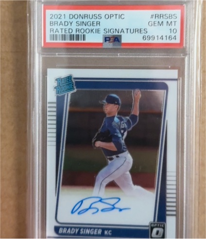 2021 Donruss Optic #RRS-BS Brady Singer Rated Rookie Signatures — front