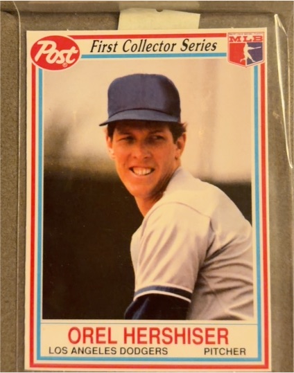 1990 Post First Collector Series #8 Orel Hershiser — front