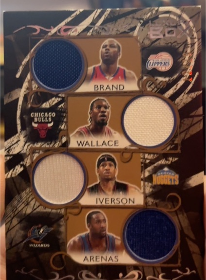 2006 Topps Luxury Box Relics Quad Brand Wallace Iverson Arenas — front