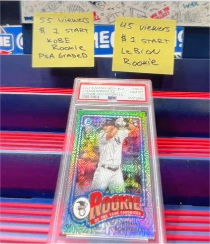 2024 Bowman Chrome #ROY-6 Jasson Domínguez Rookie of the Year Favorites Mojo Refractor — front