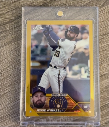 2023 Topps Chrome Update #USC139 Jesse Winker Milwaukee Brewers — front