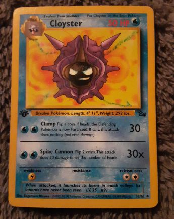 1999 Pokémon #32 Cloyster — front