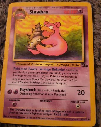 1995 Fossil #43 Slowbro — front