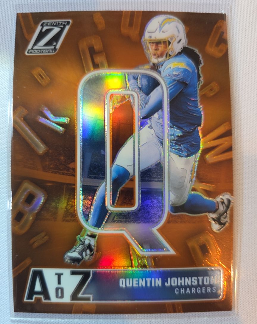2024 Panini Zenith #17 Quentin Johnston A to Z Orange — front