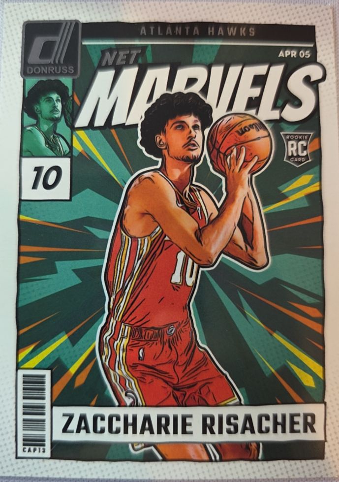 2024-25 Donruss #14 Zaccharie Risacher Net Marvels Rookie Atlanta Hawks RC — front
