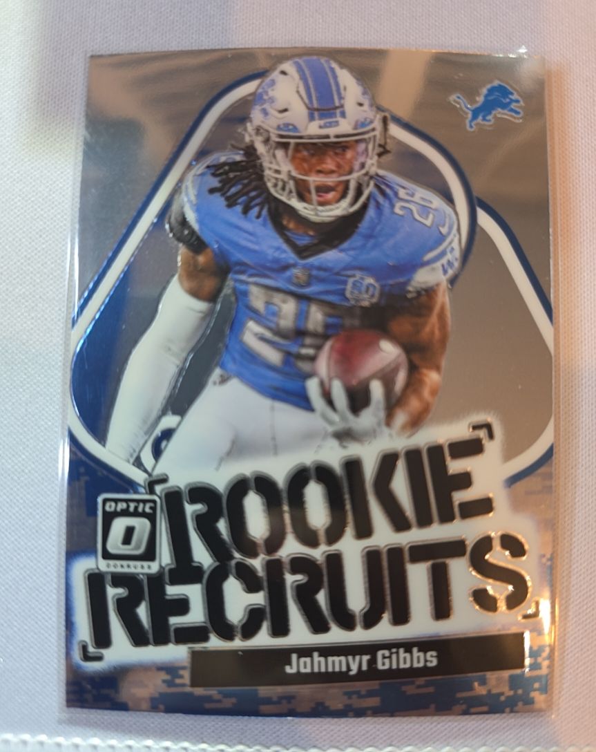 2023 Panini Donruss Optic Rookie Recruits #8 Jahmyr Gibbs — front