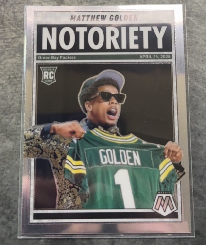 2025 Panini Mosaic #21 Matthew Golden Notoriety Green Bay Packers — front