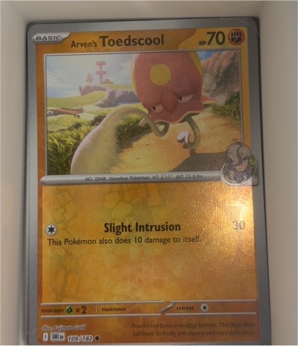 2022 Pokémon TCG SV10: Destined Rivals #109 Arven's Toedscool — front