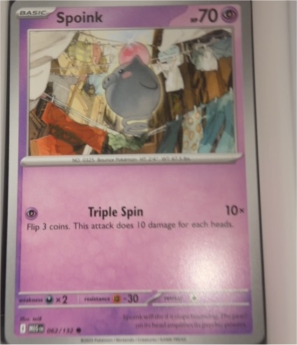 2025 Pokemon ME01 Mega Evolution #62 Spoink — front