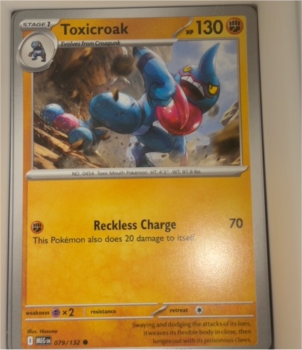 2021 Pokemon ME01: Mega Evolution #079 Toxicroak — front
