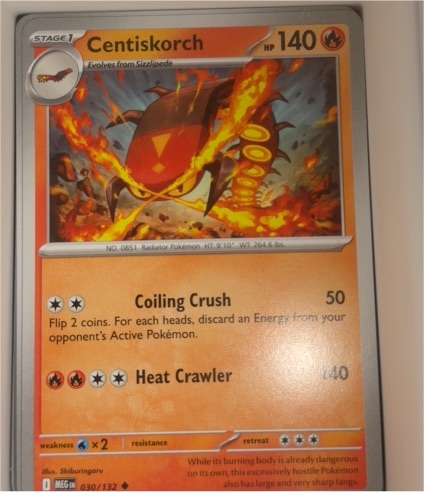 2020 Pokemon ME01: Mega Evolution #030 Centiskorch — front