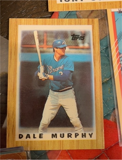 1987 Topps League Leaders Minis #2 Dale Murphy — front