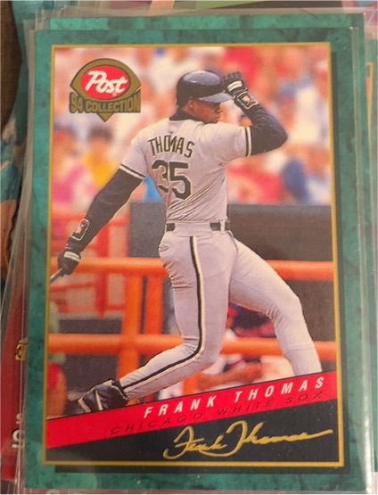 1994 Post Cereal Collection #21 Frank Thomas — front