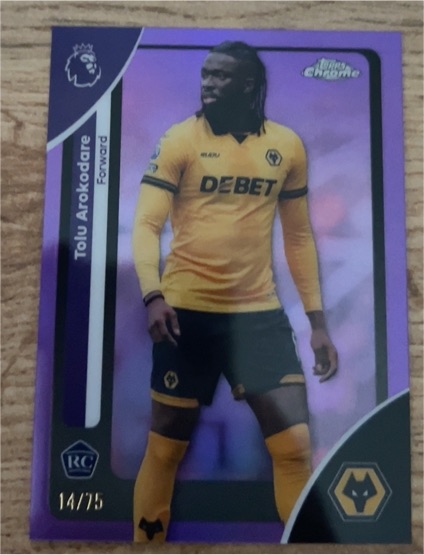2026 Topps Chrome Premier League #191 Tolu Arokodare — front