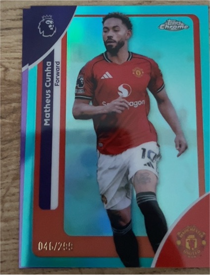 2026 Topps Chrome Premier League #134 Matheus Cunha — front