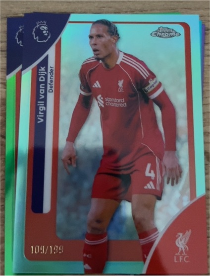 2026 Topps Chrome Premier League #116 Virgil van Dijk Liverpool FC — front