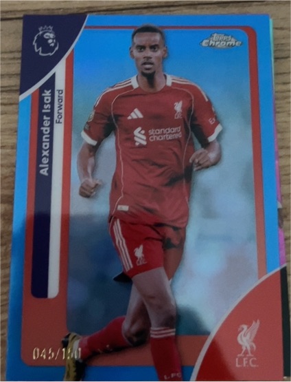 2026 Topps Chrome Premier League #117 Alexander Isak — front