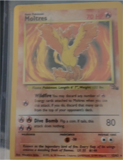 1999 Pokémon #27 Moltres — front