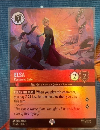 Disney Lorcana #215 Elsa Concerned Sister — front