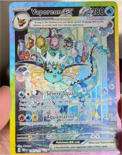 2021 Pokémon TCG Prismatic Evolutions #149 Vaporeon ex — front