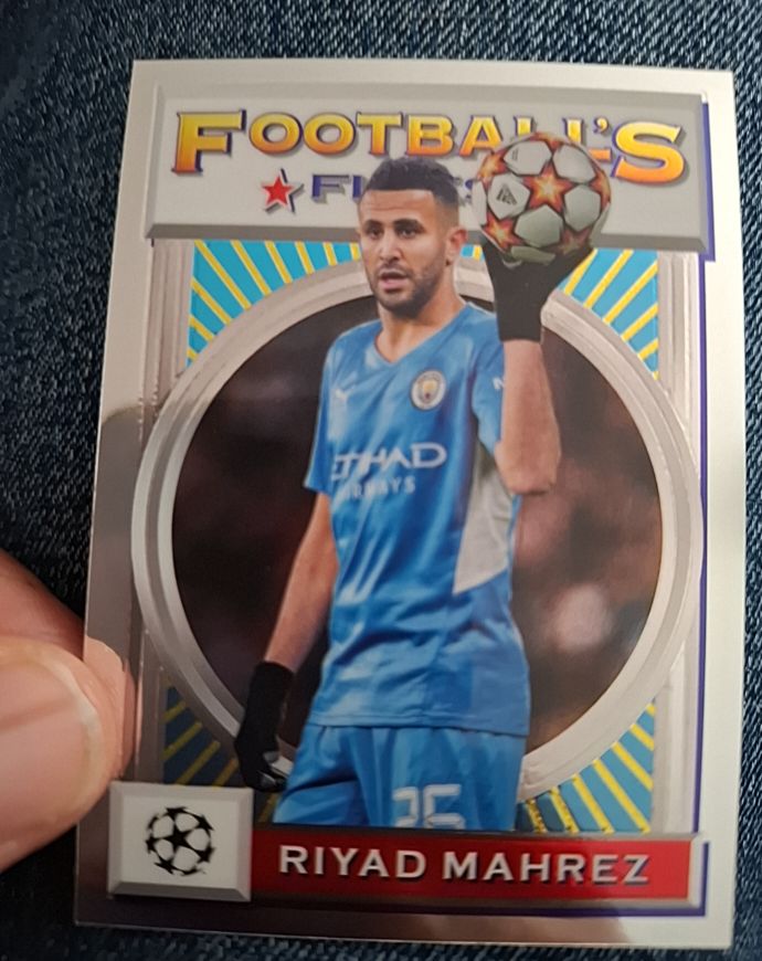 2021-22 Topps Finest Flashbacks UEFA Champions League #90 Riyad Mahrez — front