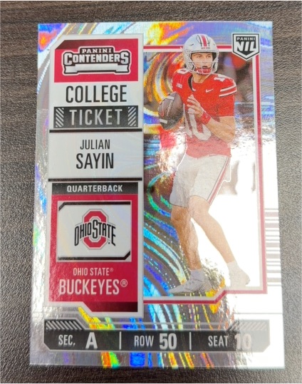 2025 Panini Contenders College Ticket #2 Julian Sayin — front