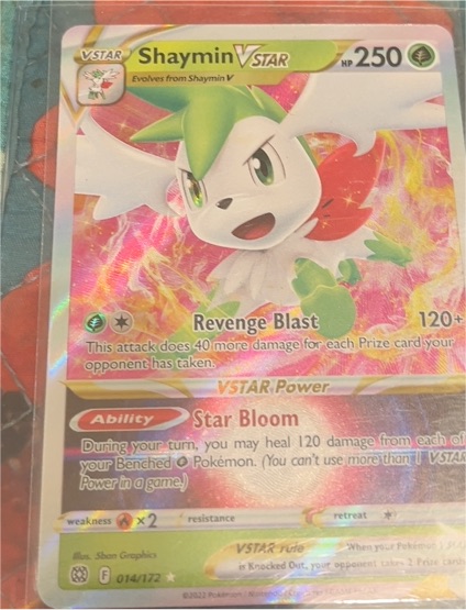 2022 Pokémon Brilliant Stars #014 Shaymin VSTAR — front