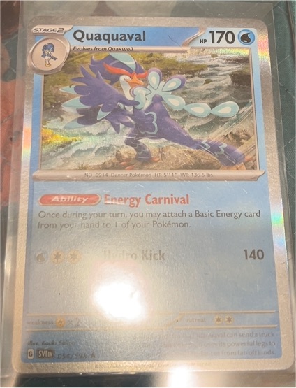 2023 Pokémon Scarlet & Violet #54 Quaquaval — front