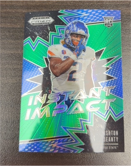 2025 Panini Prizm Draft Picks #II-AJY Ashton Jeanty Instant Impact Green Prizm — front