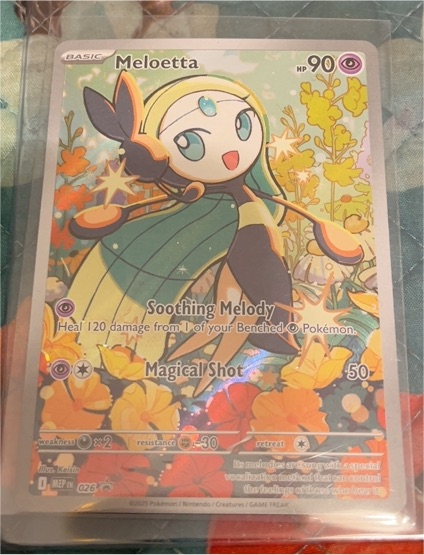 2023 Pokémon #026 Meloetta Illustration Rare Promo Mega Evolution — front