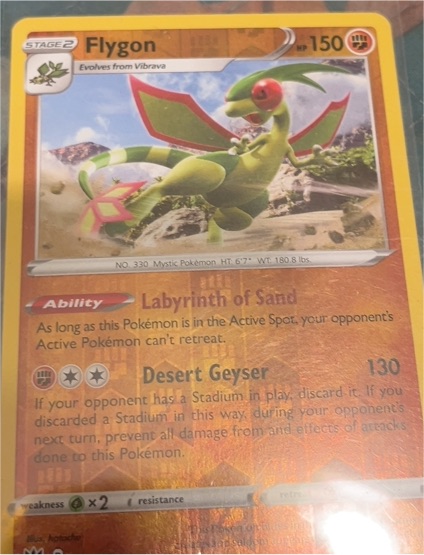 2020 Pokemon Sword & Shield Darkness Ablaze #091 Flygon — front