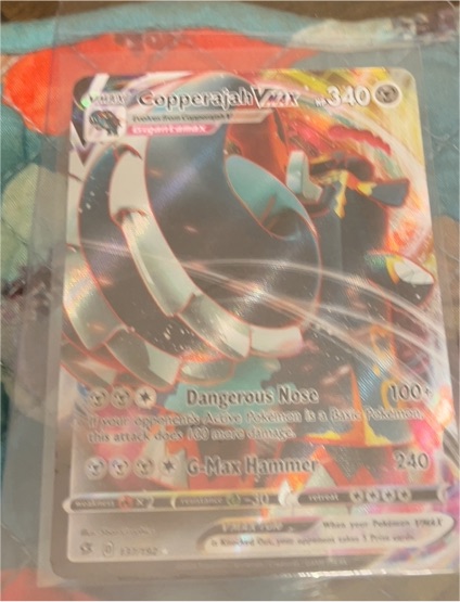 2020 Pokémon TCG Rebel Clash #137 Copperajah VMAX — front