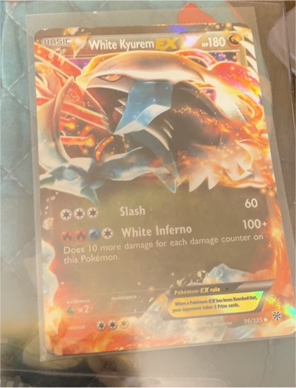 2012 Pokémon Black & White Plasma Storm #96 White Kyurem EX — front