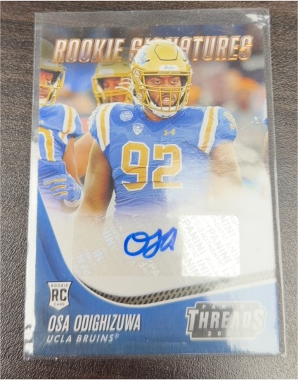2021 Panini Threads Rookie Signatures #TS-OOD Osa Odighizuwa — front