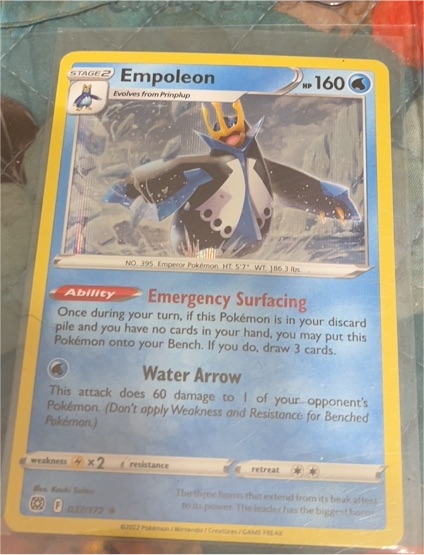 2022 Pokémon TCG Brilliant Stars #037 Empoleon — front