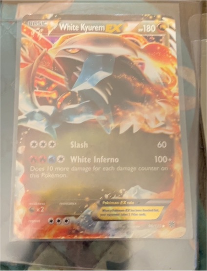 2012 Pokémon TCG Black & White Plasma Storm #96 White Kyurem EX — front
