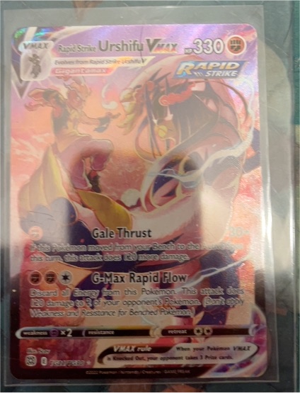 2022 Pokémon TCG Brilliant Stars #TG21/TG30 Rapid Strike Urshifu VMAX — front