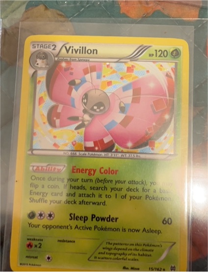 2015 Pokemon XY Breakthrough #15 Vivillon — front
