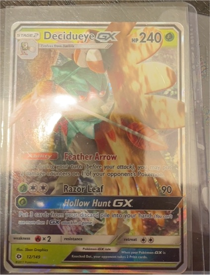 2017 Pokémon Sun & Moon #12 Decidueye GX — front