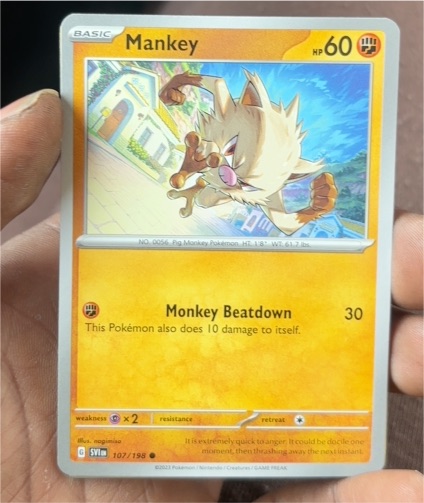 2023 Pokémon Scarlet & Violet #107 Mankey — front