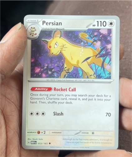 2023 Pokémon Scarlet & Violet 151 #053 Persian — front