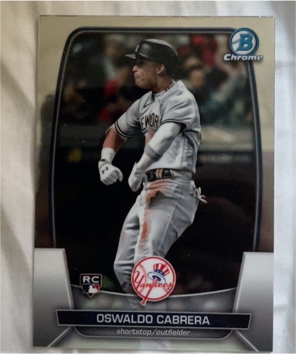 2023 Bowman Chrome #33 Oswaldo Cabrera — front