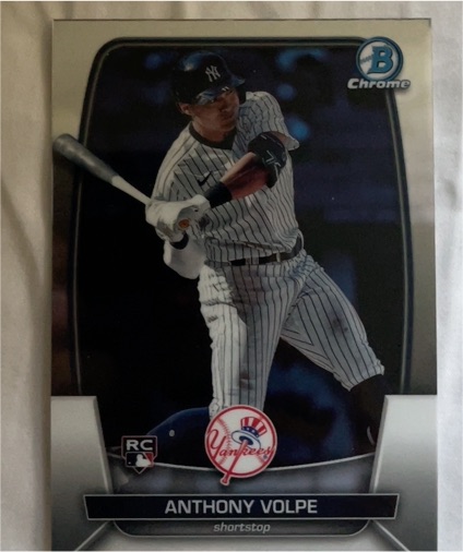 2023 Bowman Chrome #11 Anthony Volpe Rookie Card — front