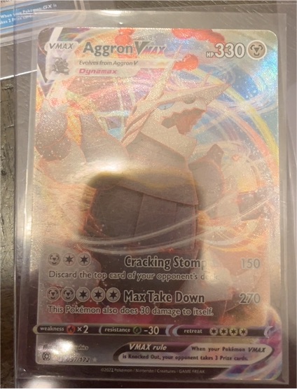 2022 Pokémon TCG Brilliant Stars #097/172 Aggron VMAX — front