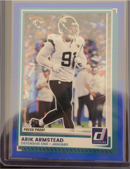 2025 Panini Donruss #45 Arik Armstead Press Proof Blue — front