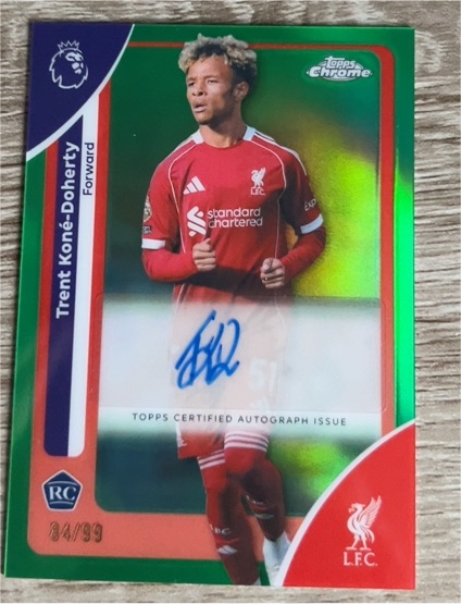 2026 Topps Chrome Premier League #113 Trent Koné-Doherty — front