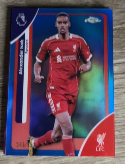 2026 Topps Chrome Premier League #117 Alexander Isak Liverpool FC — front