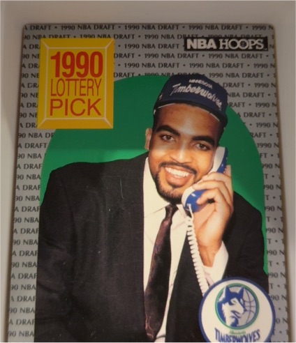 1990 NBA Hoops #395 Felton Spencer Lottery Pick Minnesota Timberwolves — front